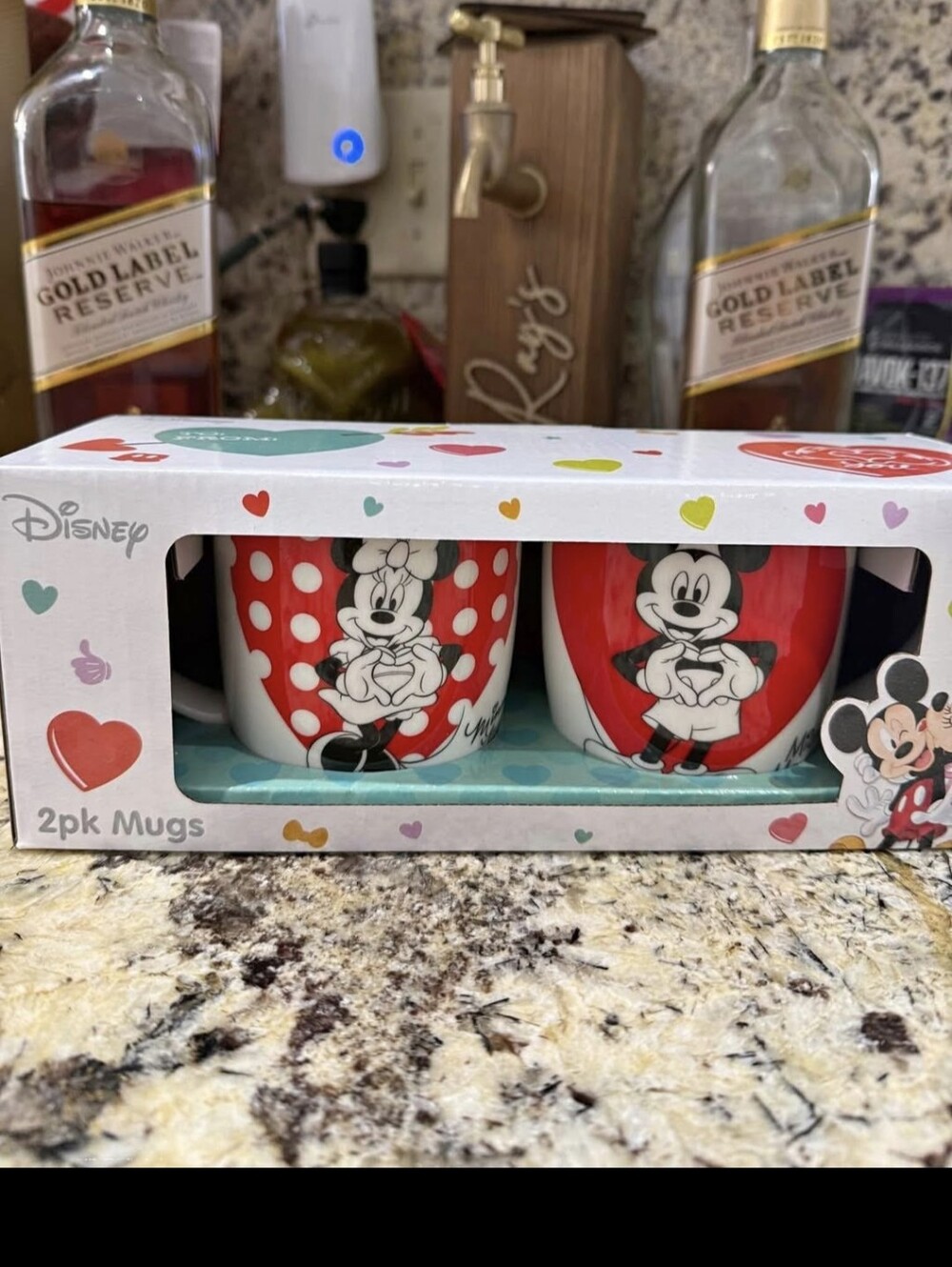 Disney Red Minnie & Mickey Ceramic 2-Piece Mug Set
